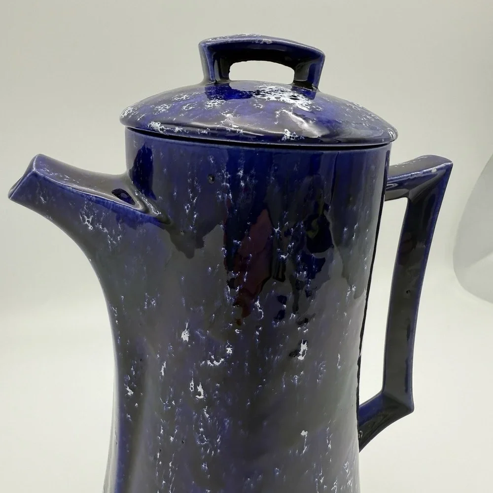 Vintage ARNEL's Splatter‎ Pitcher Blue Splatter Design Cottagecore Kitchen Decor